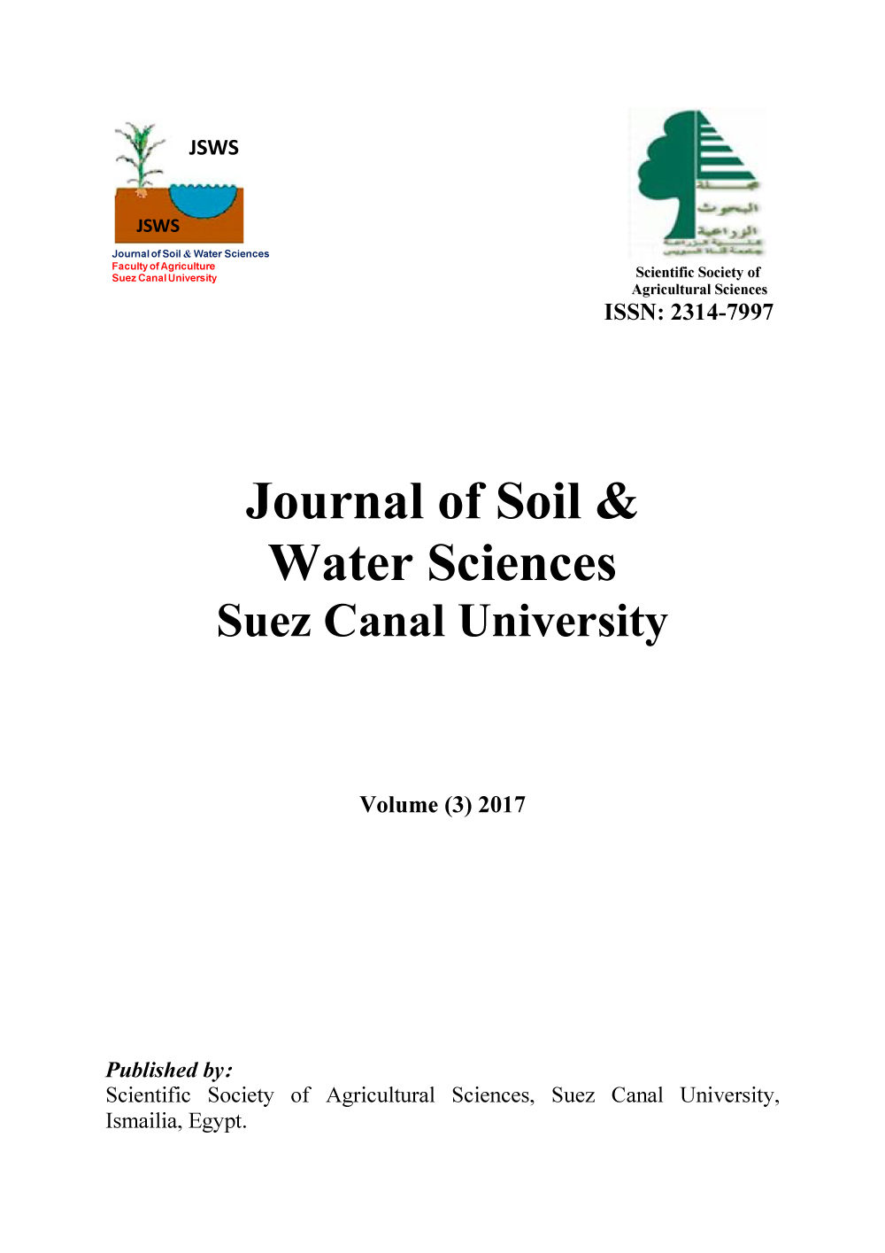 Journal of Soil and Water Sciences